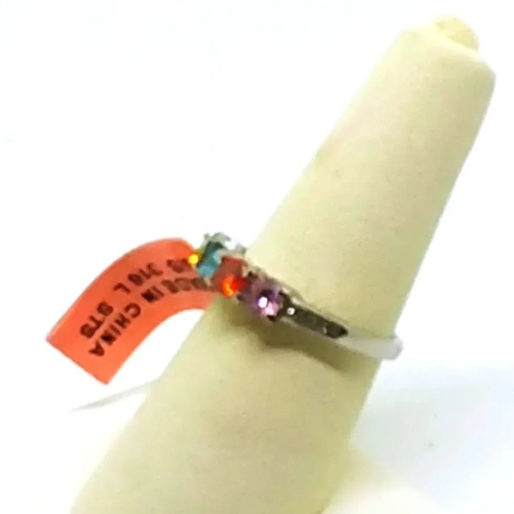 Simulated Multi Color Diamond White Austrian Crystal